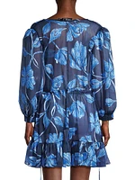 Nightflower Floral Drawstring Cover-Up