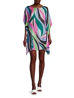 Delos Beaded Colorblocked Caftan