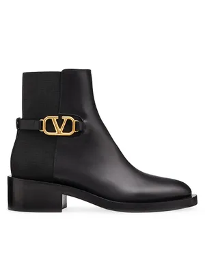 VLogo Signature Calfskin Ankle Boots 30 MM