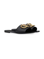 VLogo Signature Slide Sandals Grainy Cowhide