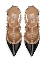 Patent Rockstud Caged Pumps 100 MM