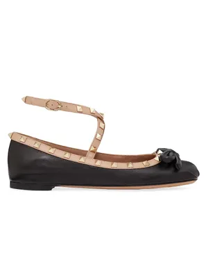 Rockstud Ballerina Flats Nappa Leather