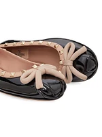 Rockstud Patent Leather Ballerinas