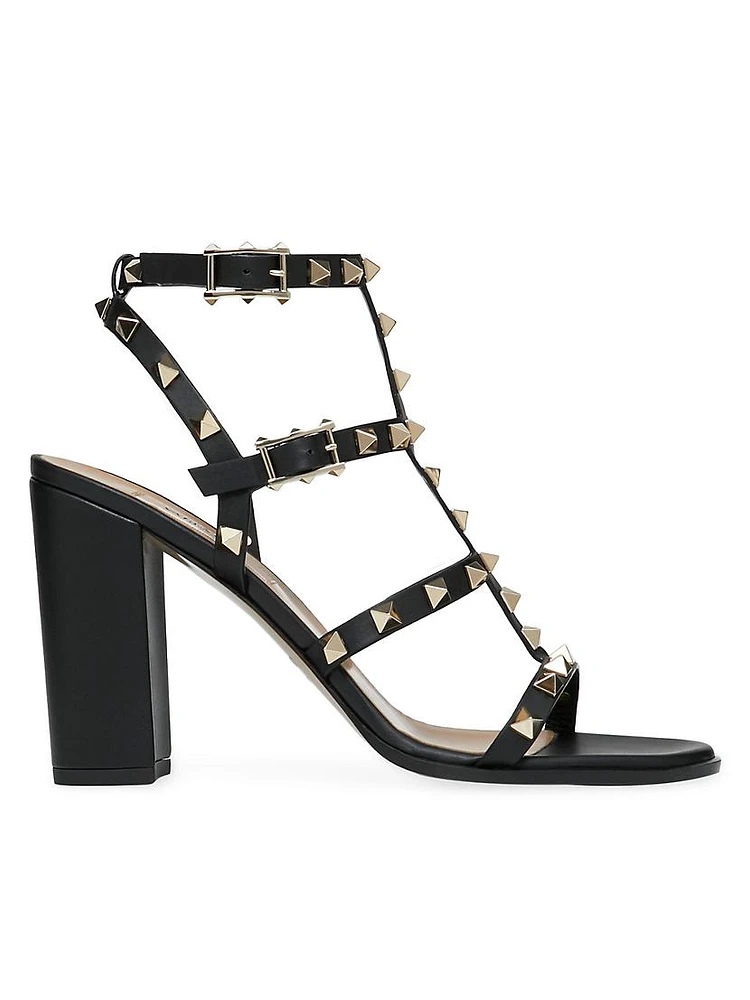 Rockstud Ankle Strap Sandals 90 MM