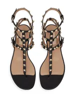 Rockstud Calfskin Flat Flip-Flop Sandals