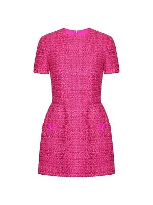 Short Dress Glaze Tweed Light