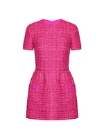 Short Dress Glaze Tweed Light