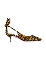 Bow Tie 50MM Leopard Pumps