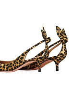 Bow Tie 50MM Leopard Pumps