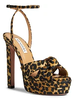 Cupid 130MM Printed Leather Platform Sandals