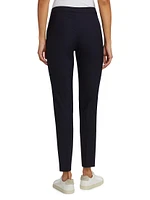 Stretch Wool-Blend Skinny-Leg Pants