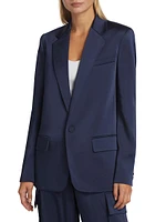 Axel Single-Breasted Satin Jacket