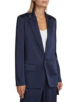 Axel Single-Breasted Satin Jacket