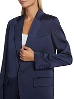 Axel Single-Breasted Satin Jacket