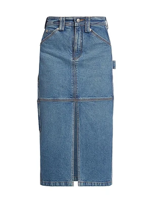 Alden Denim Cargo Midi-Skirt