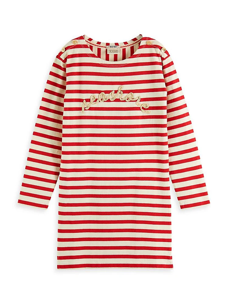 Little Girl's & Girl's Bretton Striped Sweaterdress