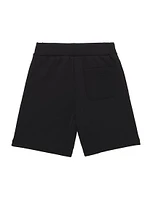 Little Boy's & Logo Trim Jersey Shorts