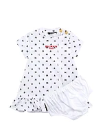 Baby Girl's Logo Print T-Shirt Dress & Bloomers Set