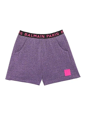 Little Girl's & Girl's Metallic Jersey Shorts