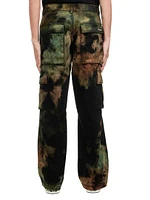 Tie-Dye Denim Cargo Pants