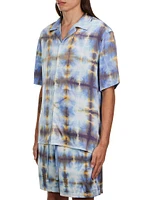 Tie-Dye Silk-Blend Camp Shirt