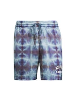 Tie-Dye Silk-Blend Shorts