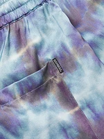 Tie-Dye Silk-Blend Shorts