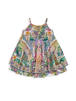 Baby Girl's Flowers Of Neptune Print Tent Dress