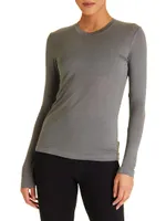 Washable Cashmere Long Sleeve Crewneck Sweater