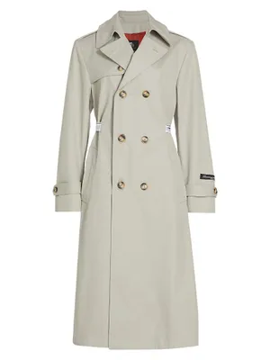 Elastic Logo Waist Trench Coat