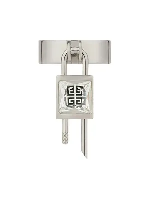 Mini Lock Ring Metal With Crystal