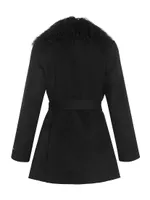 Wool & Cashmere Jacket with Mongolian Lamb Trim