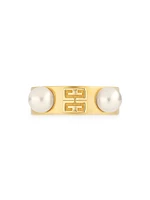 4G Ring Metal With Pearls