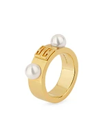 4G Ring Metal With Pearls