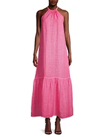 Linen Halter Maxi Dress