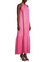 Linen Halter Maxi Dress