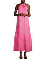 Linen Halter Maxi Dress