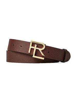 Stacked Logo Leather Belt