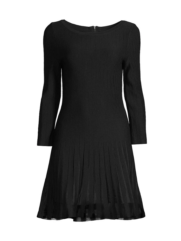 Tabitha Ribbed Godet Minidress