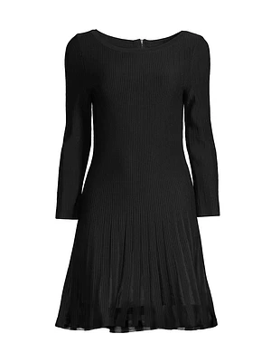 Tabitha Ribbed Godet Minidress