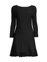 Tabitha Ribbed Godet Minidress