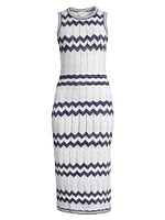 Knit Zigzag Midi-Dress