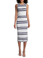 Knit Zigzag Midi-Dress