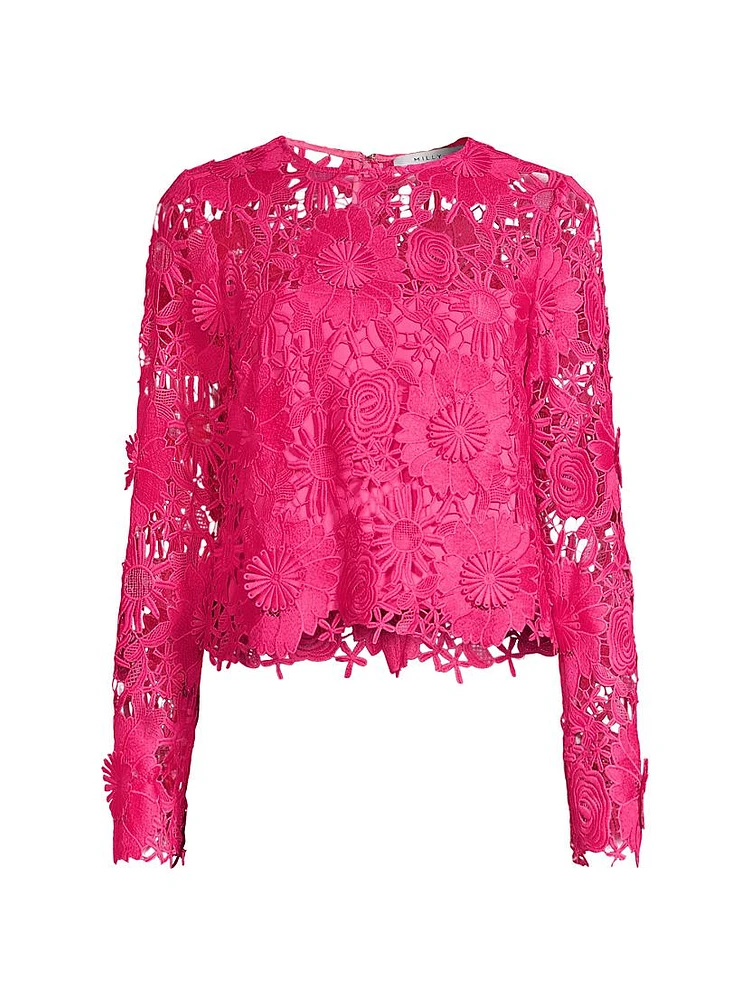 Nori 3D Lace Long-Sleeve Top