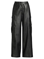 Tobias Faux Leather Cargo Pants