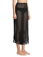 Harley Sheer Lace-Trimmed Cropped Pants