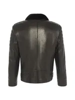 Nappa Moto Jacket with Shearling Lamb