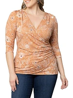 Plus Femme Fatale Faux Wrap Top