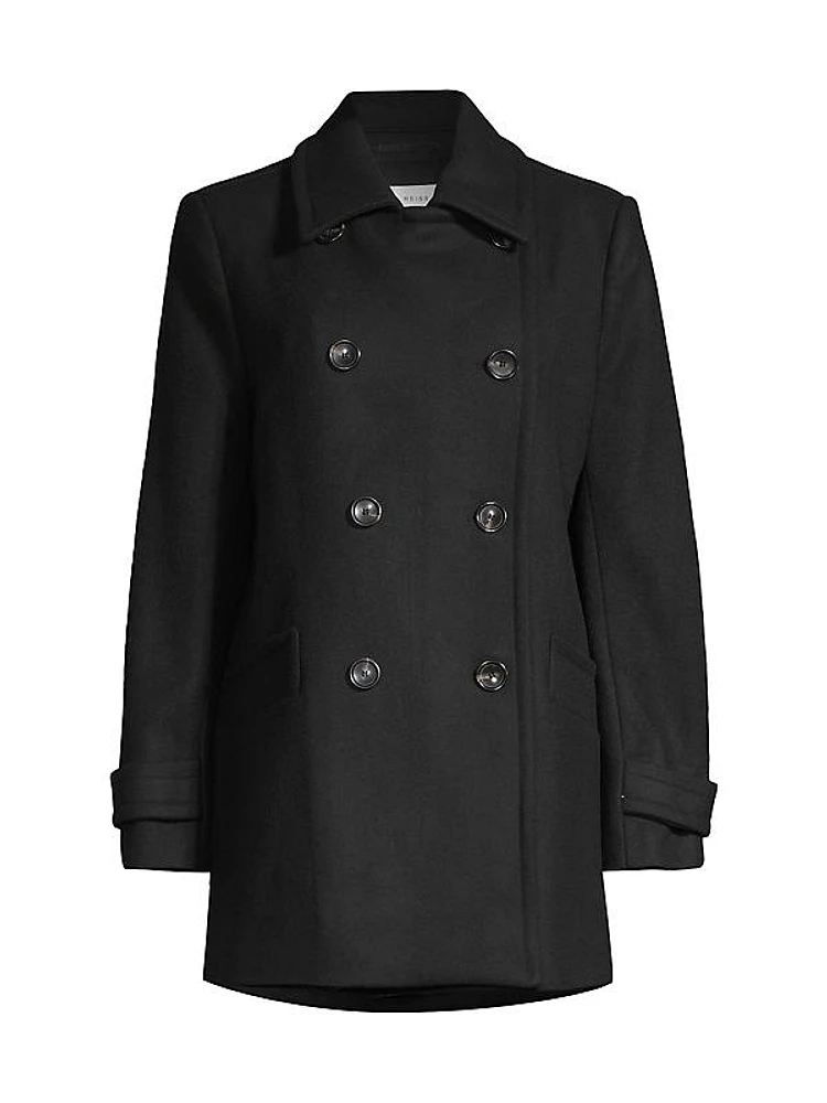 Maise Wool-Blend Double-Breasted Peacoat