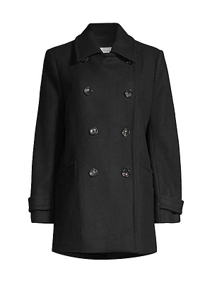 Maise Wool-Blend Double-Breasted Peacoat